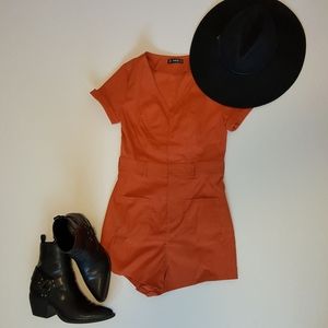 Vintage Style Romper with Pockets